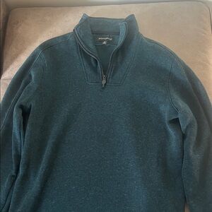 Banana Republic Men's Teal Zip-Up Sweater